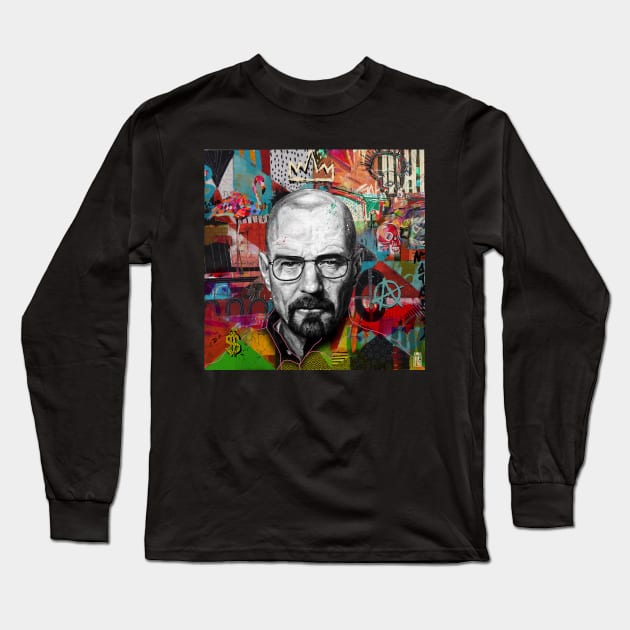 Walter White pop art Long Sleeve T-Shirt by christian@heltsort.com